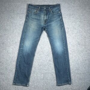 Levi's 505 denim jeans Mens 33x32(32x30) Blue Regular Fit Straight Leg